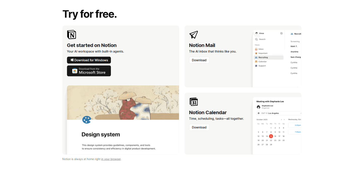 Notion Cta