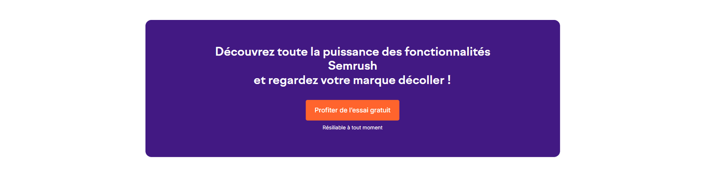 SEMrush Cta