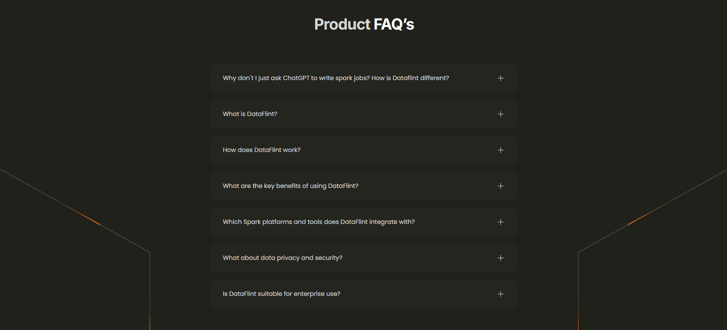 DataFlint Faq