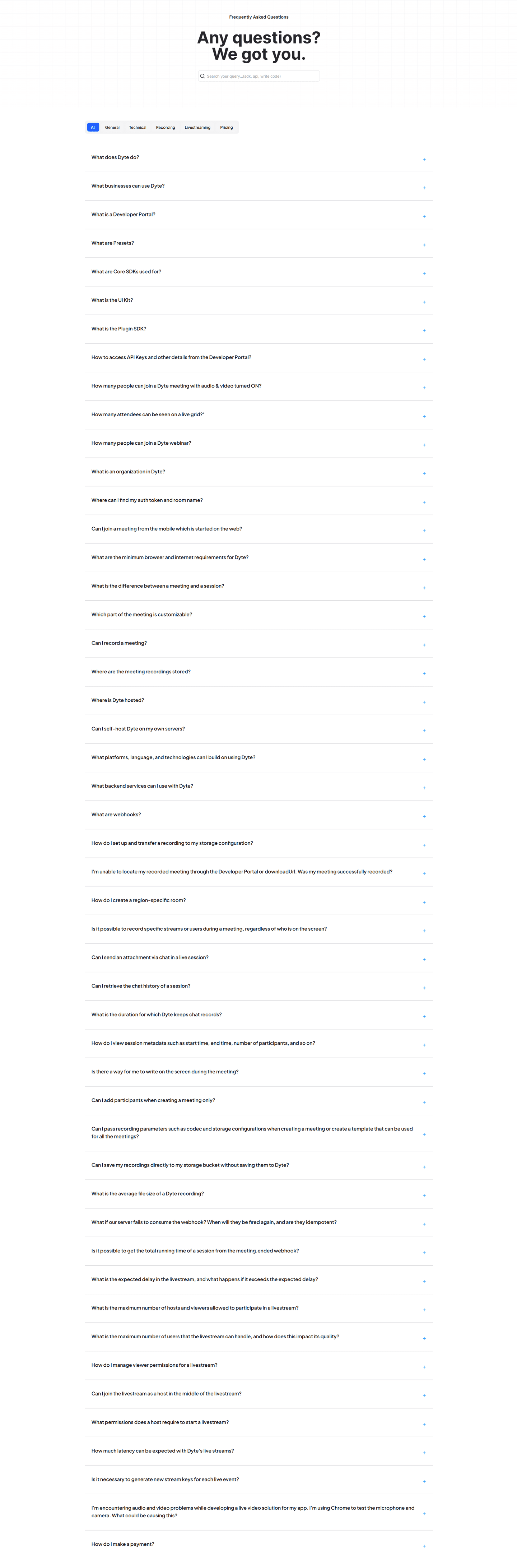 Dyte Faq