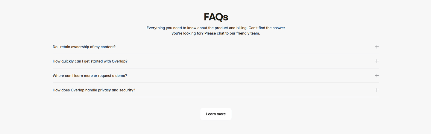 Overlap Faq