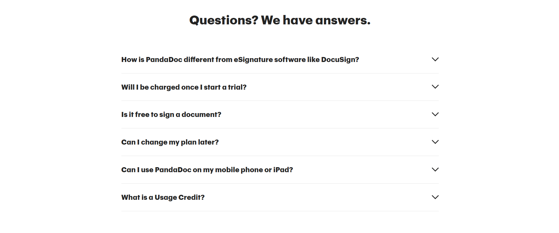 PandaDoc Faq