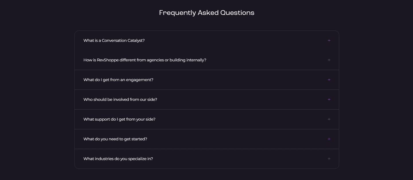 RevShoppe Faq