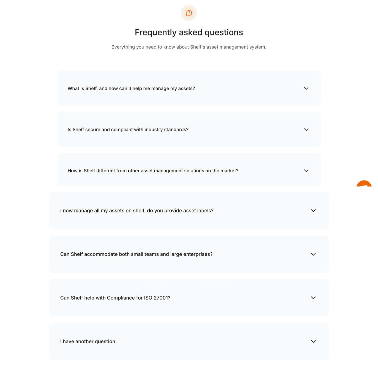 Shelf Faq