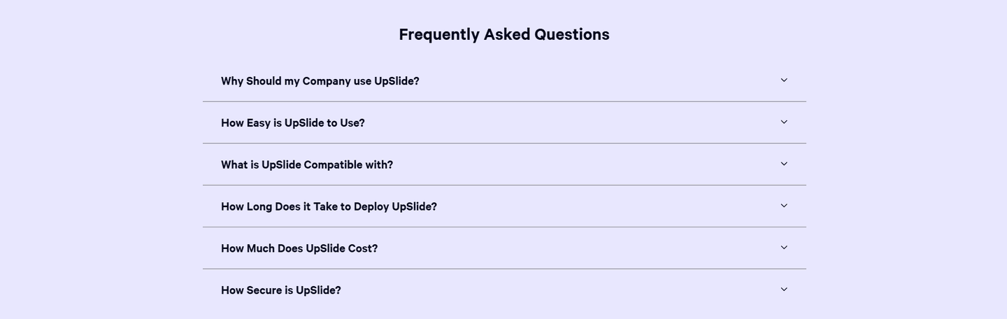 UpSlide Faq