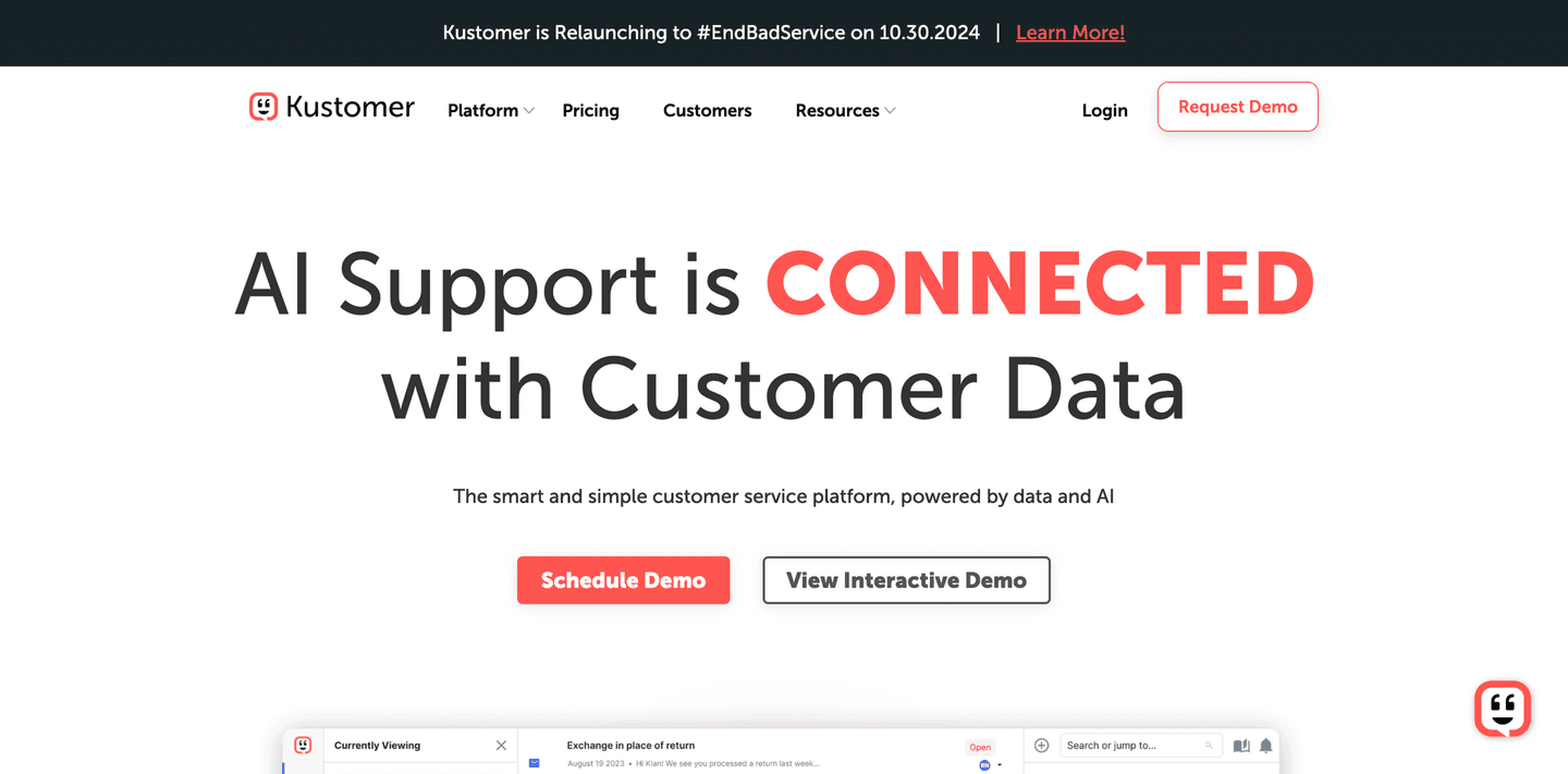 Kustomer Hero