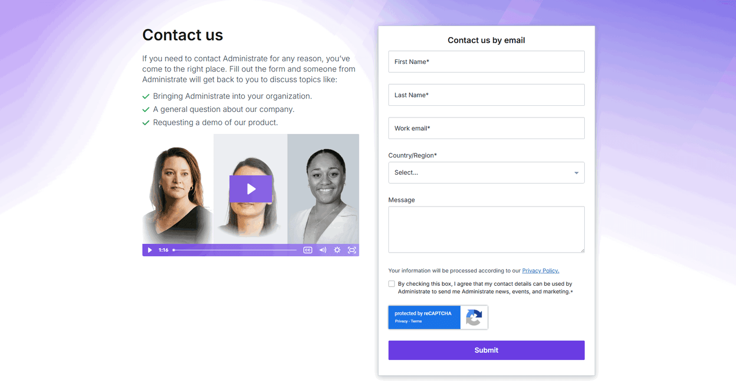 Administrate Contact
