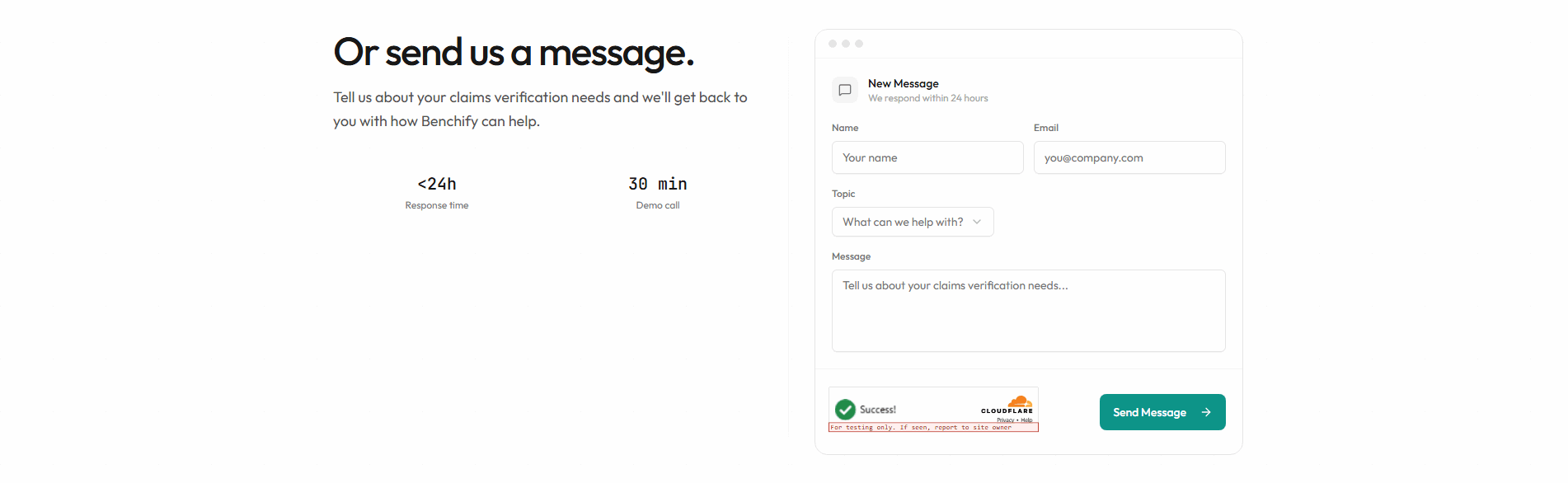 Benchify Contact
