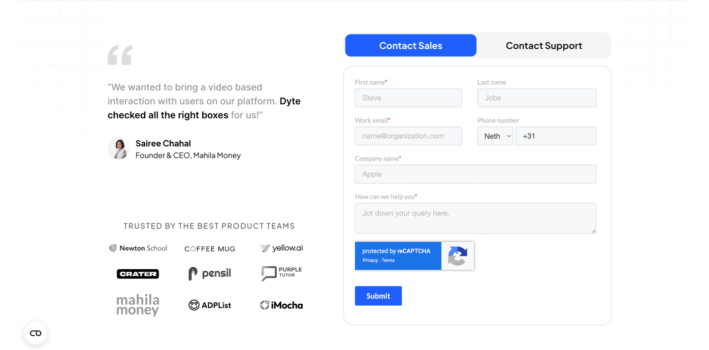Dyte Contact