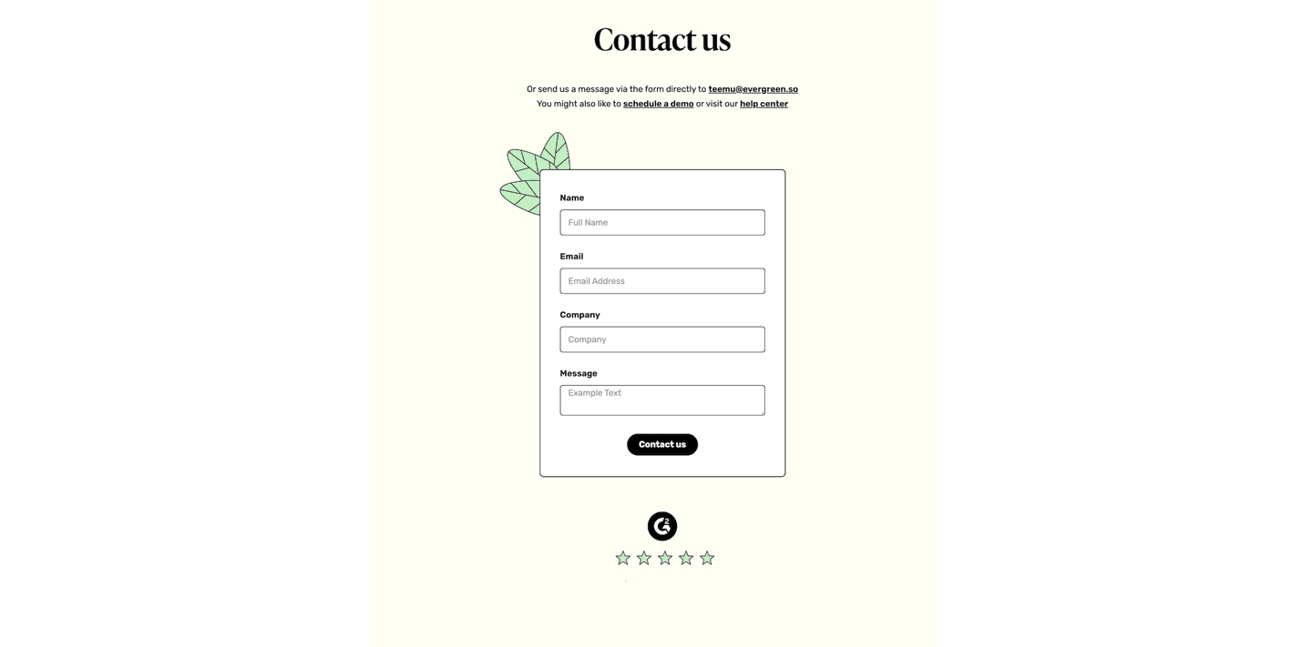 Evergreen Contact