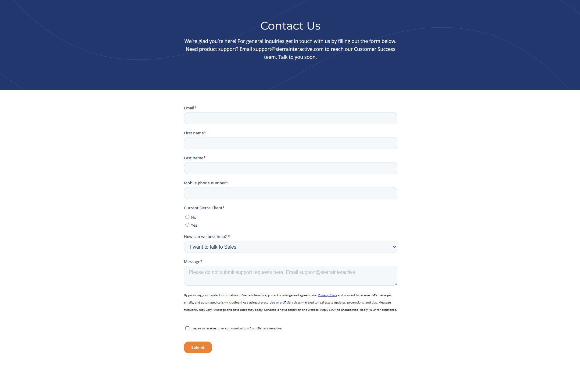 Sierra Interactive Contact