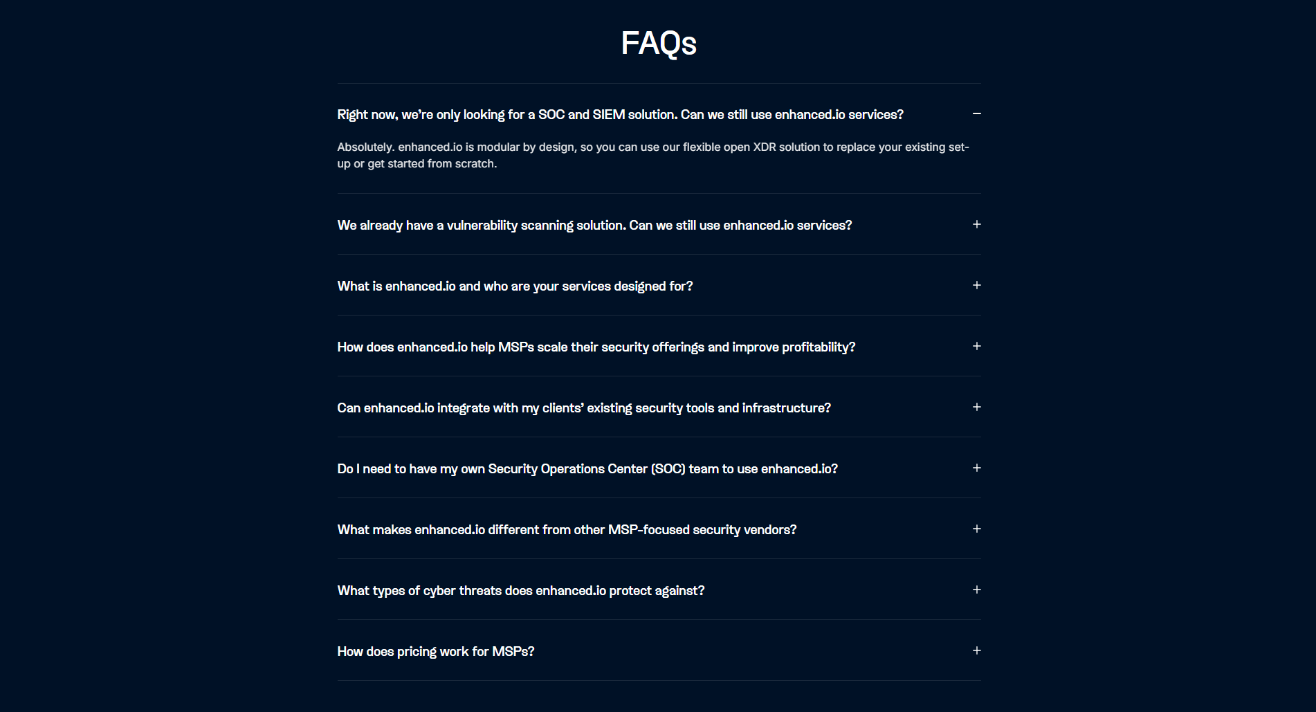 Enhanced-io Faq