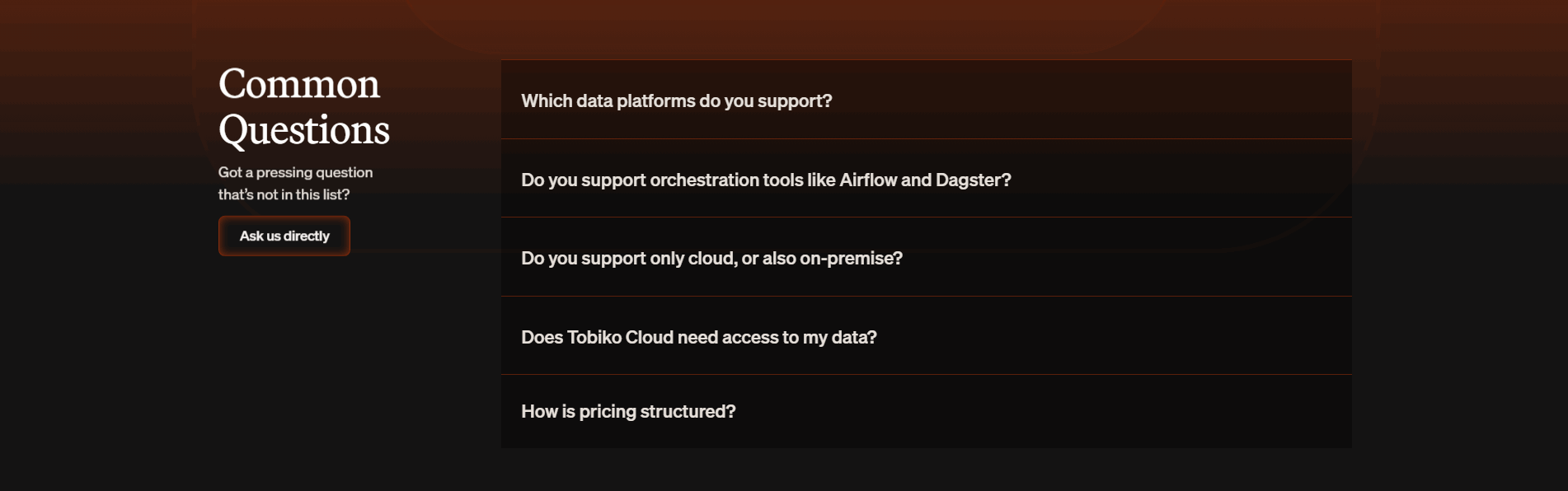 Tobiko Cloud Faq