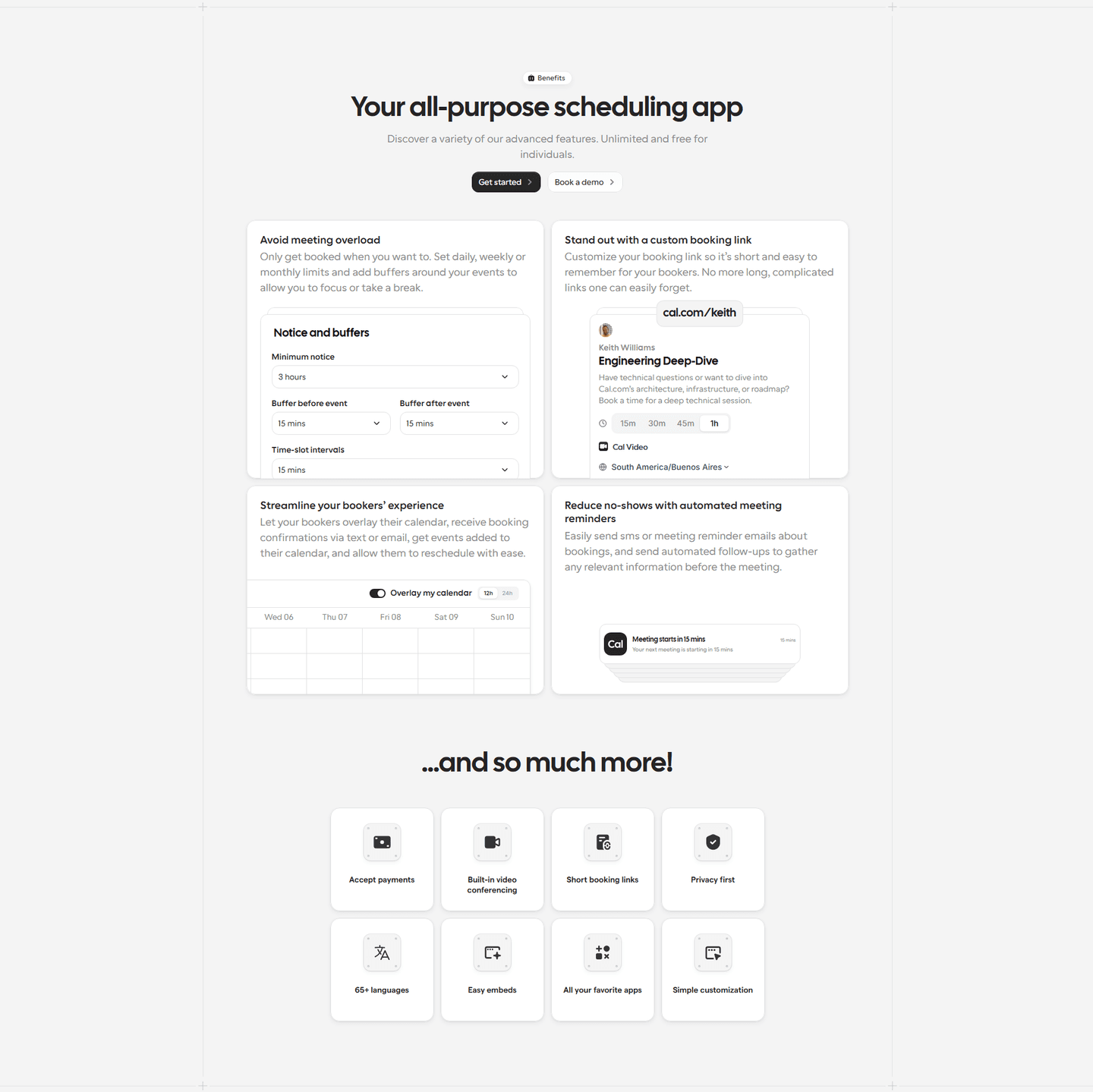 Cal.com Features