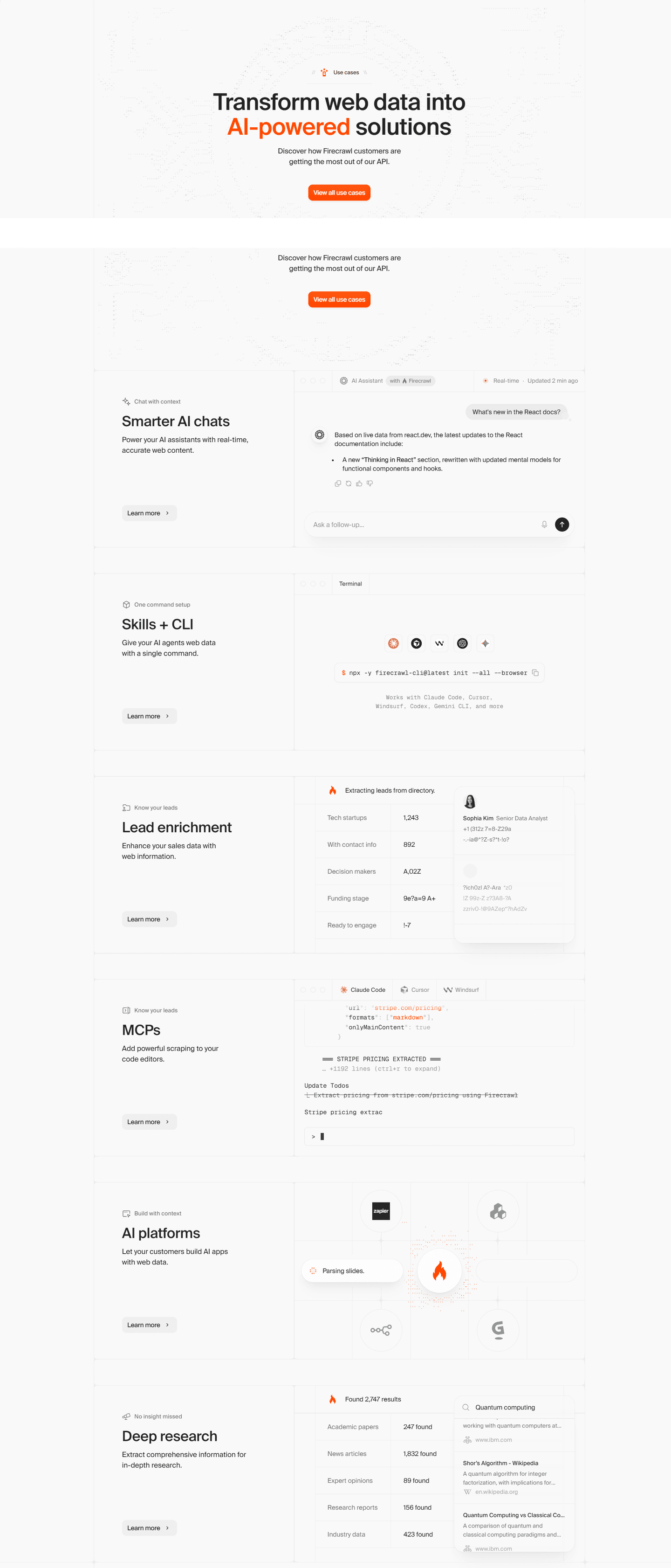 Firecrawl Features