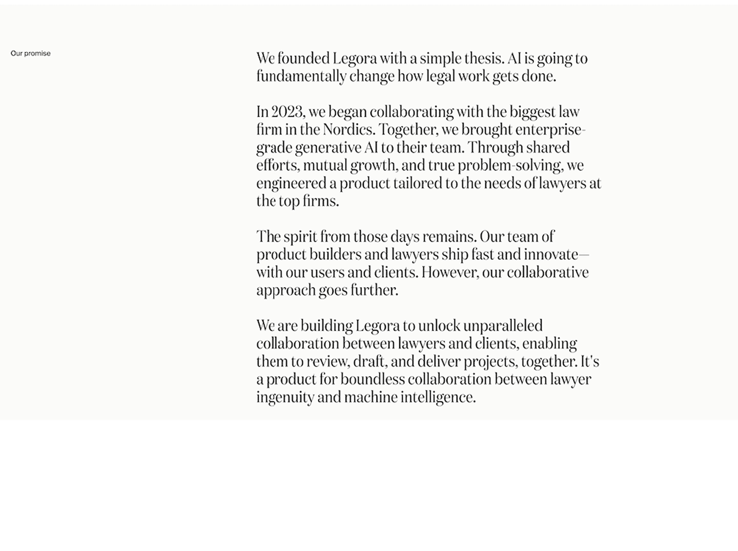 Legora About