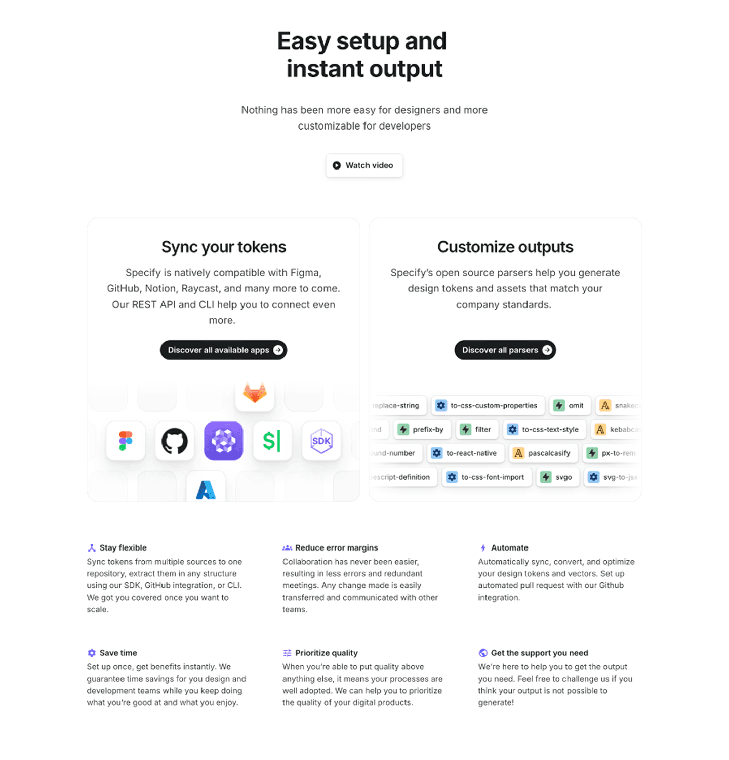 Specify Features