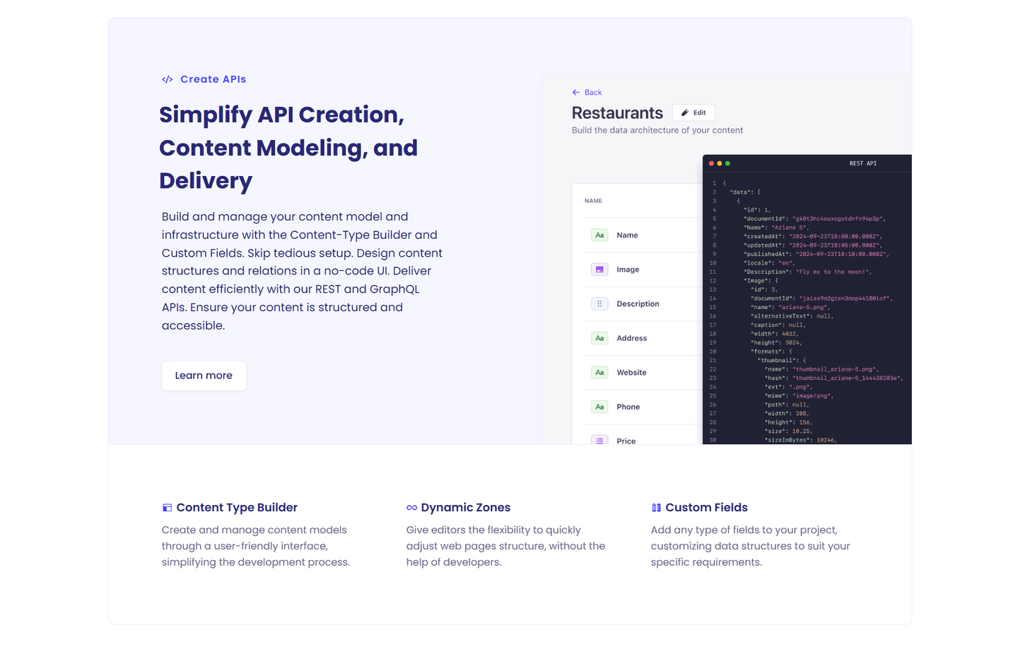 Strapi Features