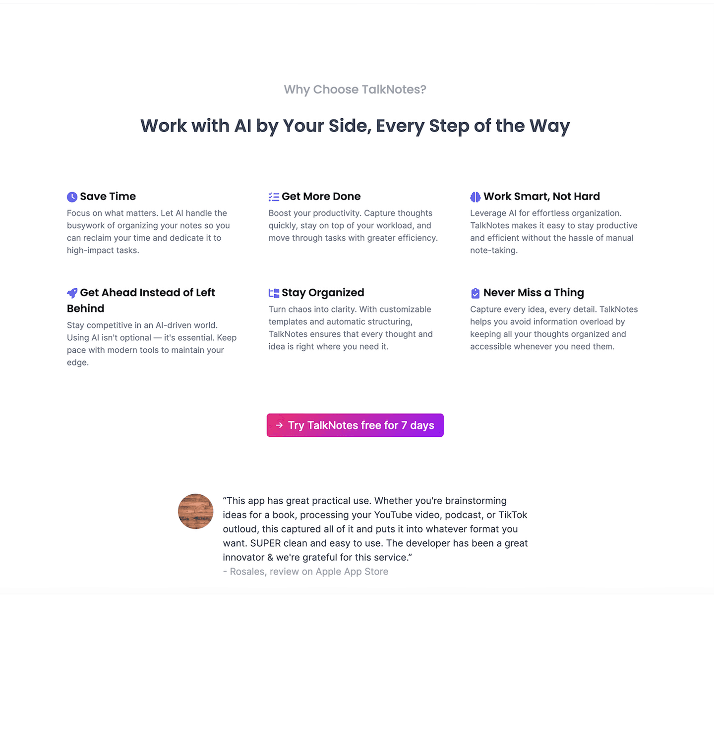Talknotes Value Proposition