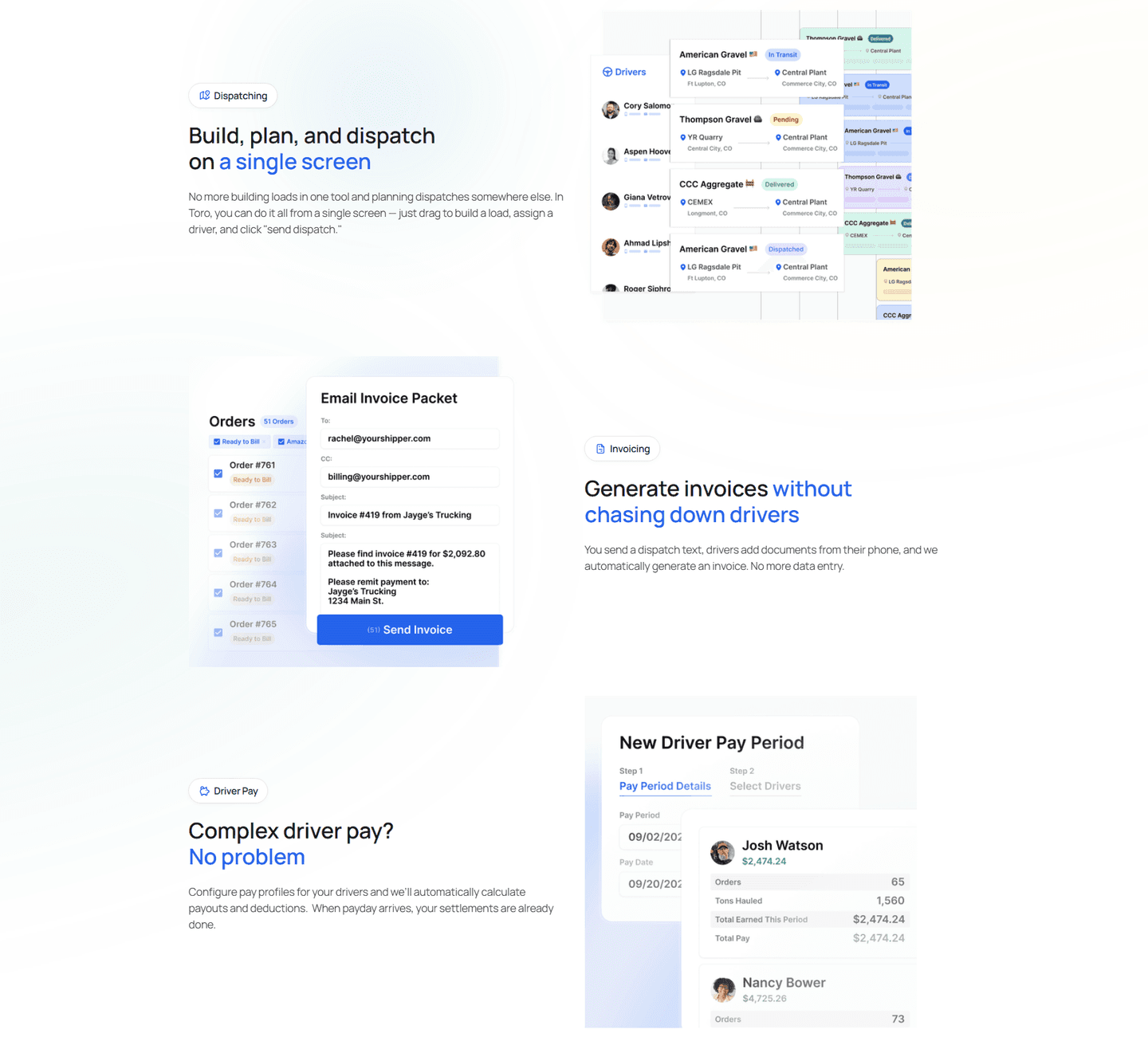 ToroTMS Features