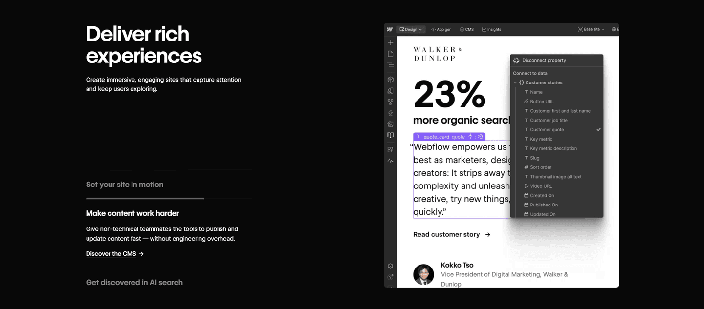 Webflow Features