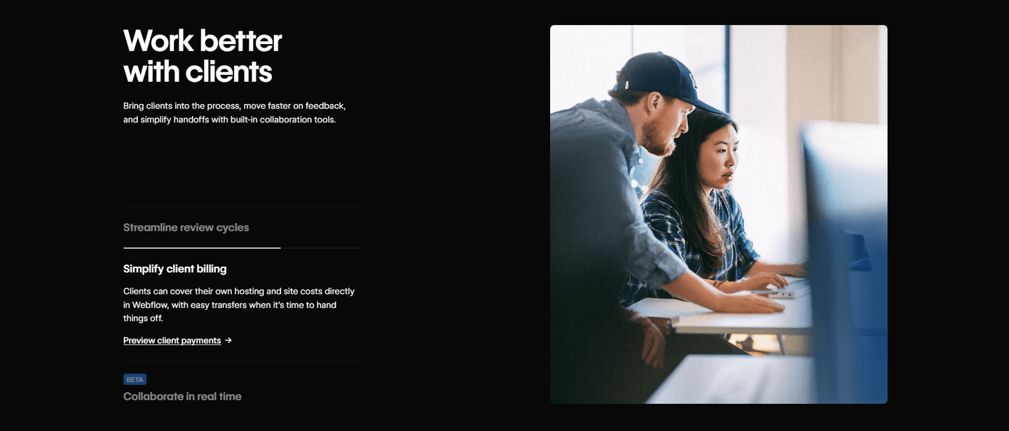 Webflow Features