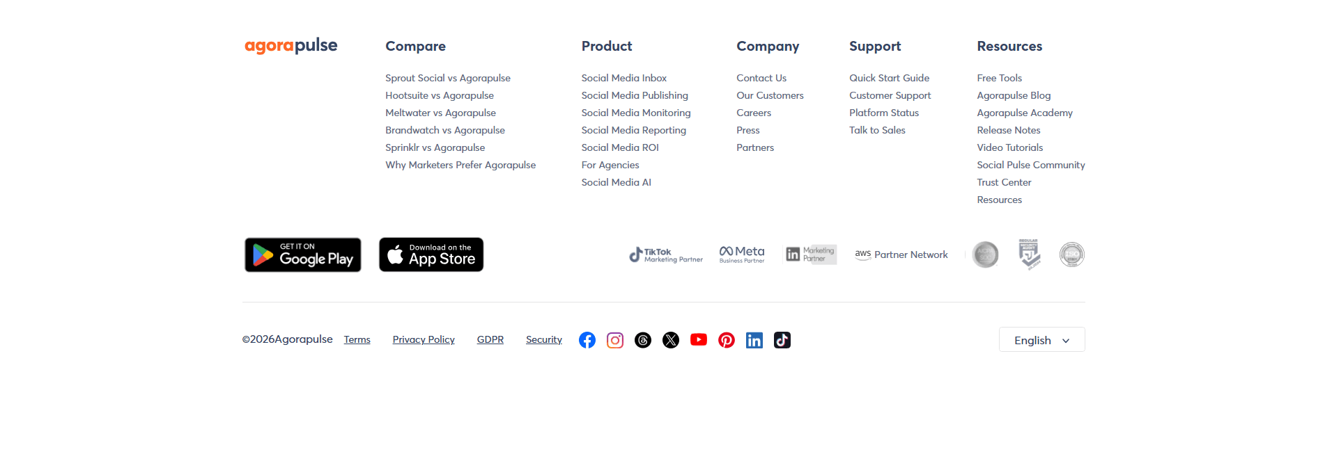 Agorapulse Footer