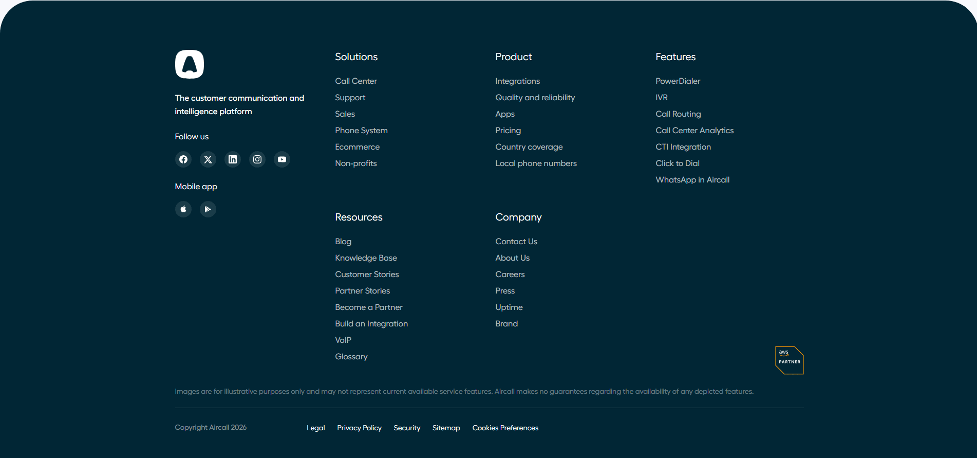 Aircall Footer