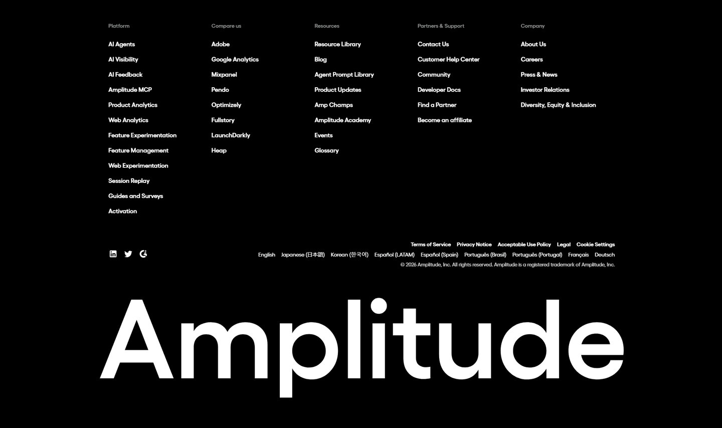 Amplitude Footer