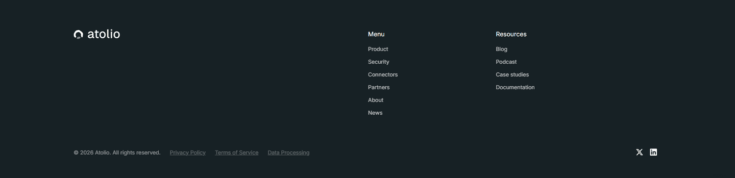 Atolio Footer
