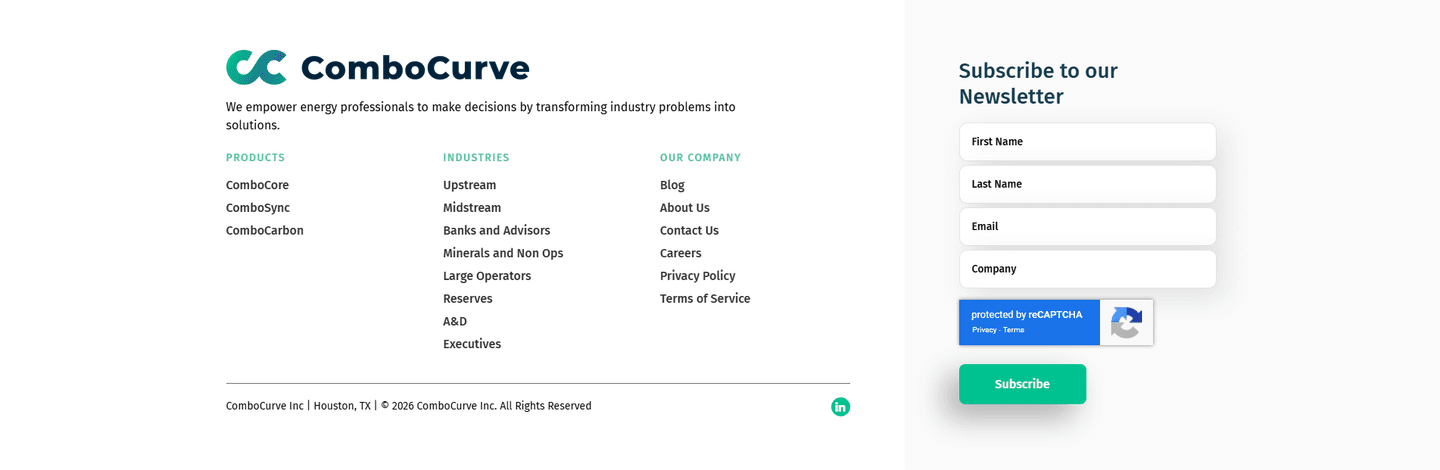 ComboCurve Footer