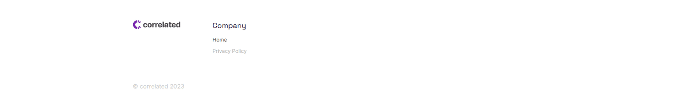 Correlated Footer