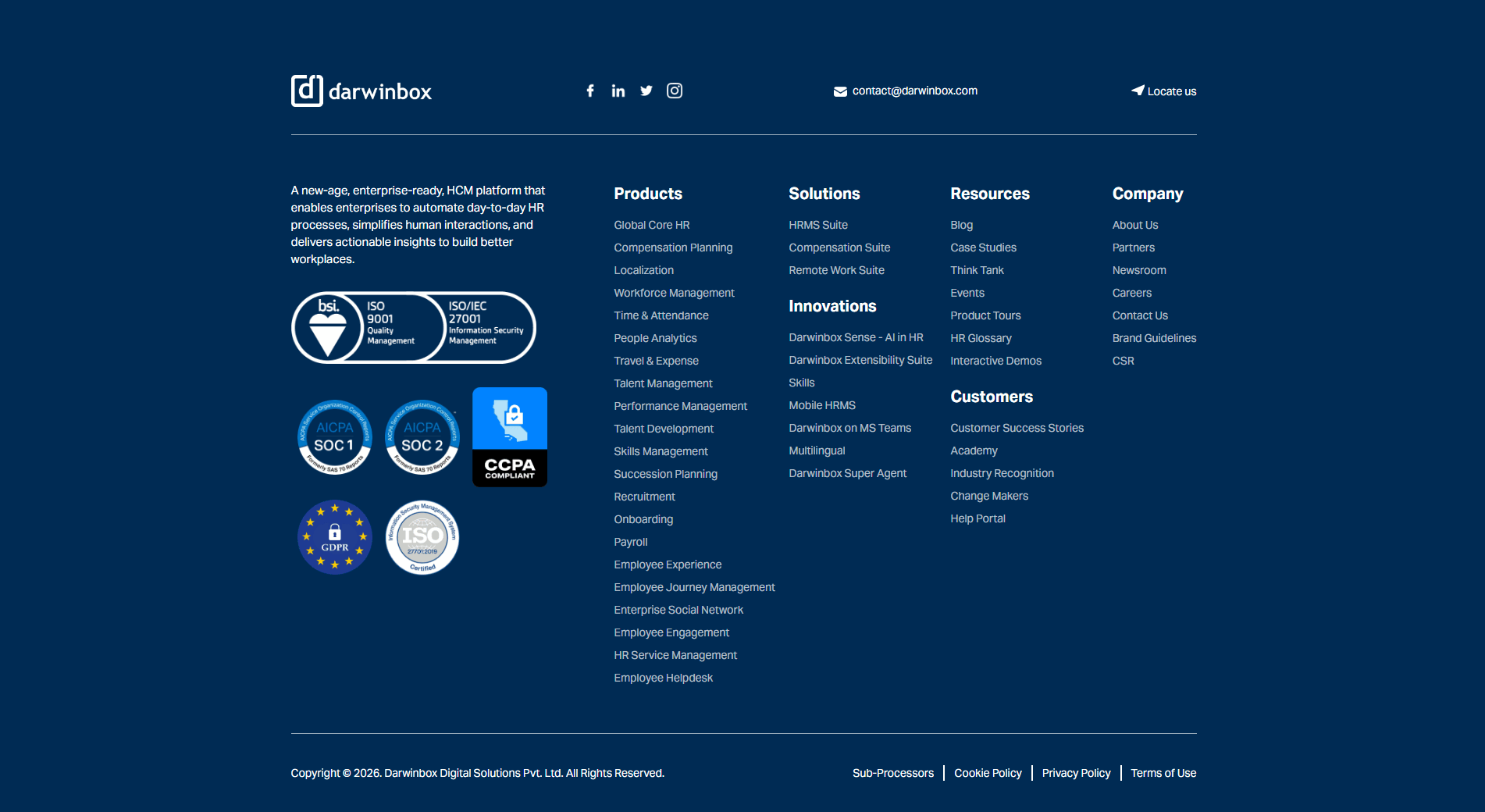 Darwinbox Footer