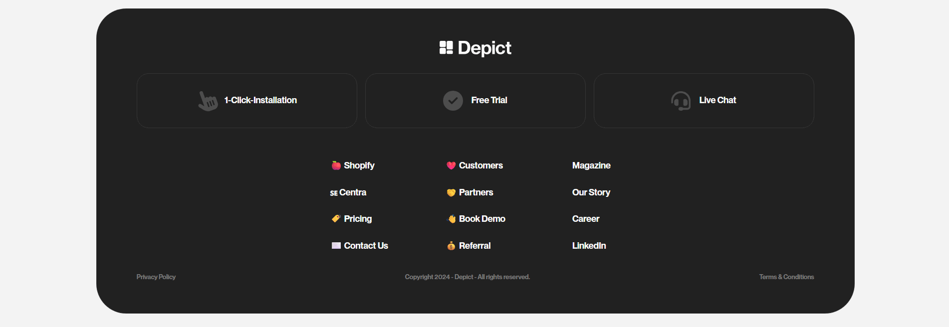 Depict Footer