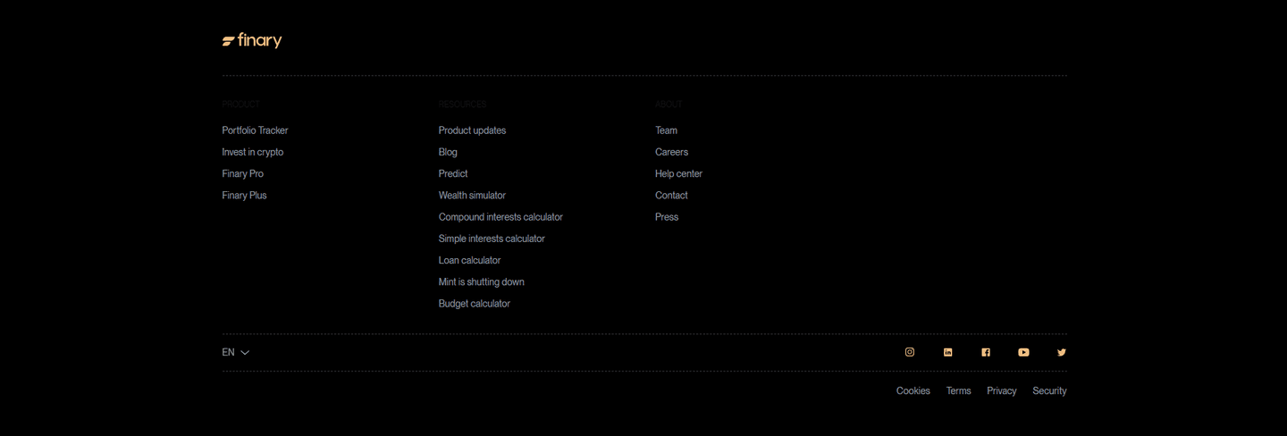 Finary Footer