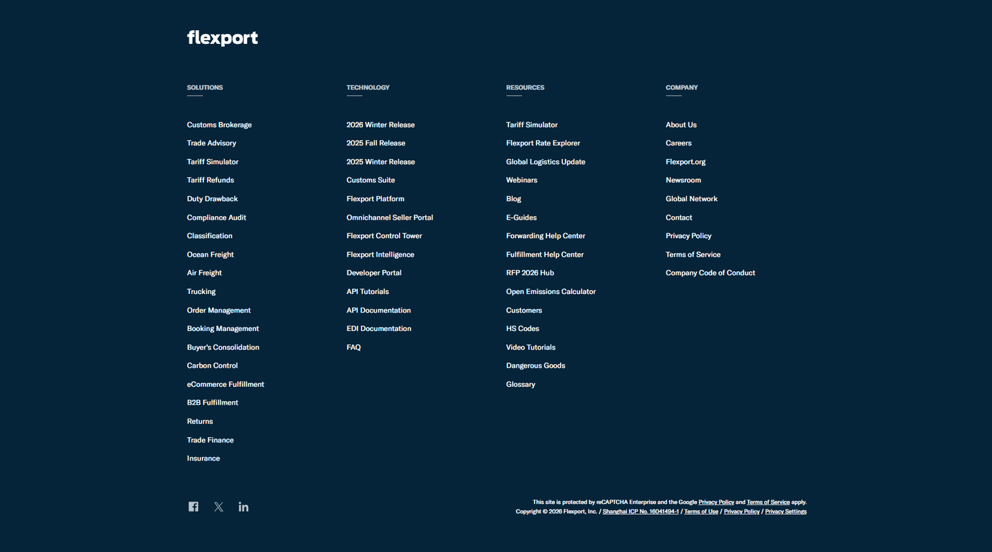 Flexport Footer