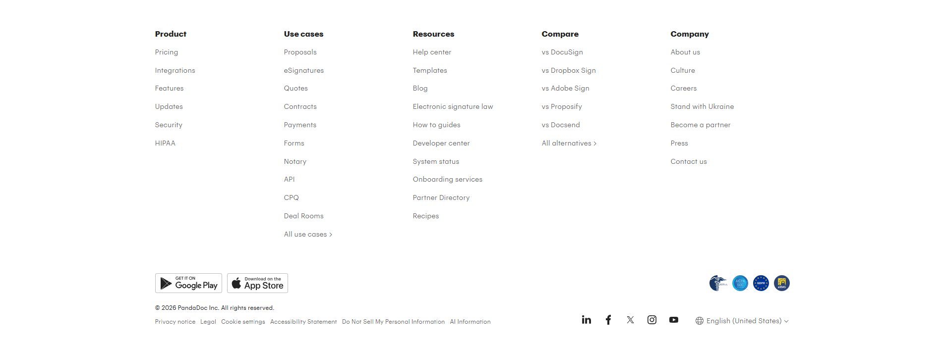 PandaDoc Footer