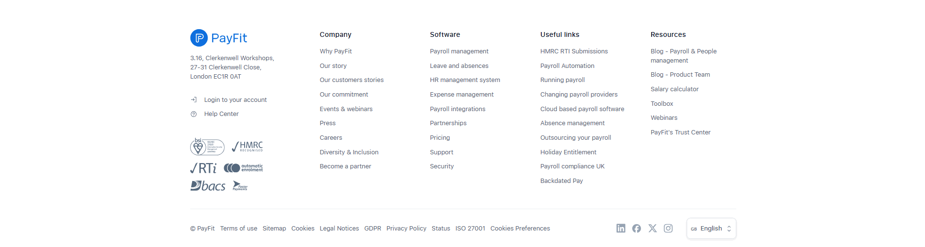 PayFit Footer