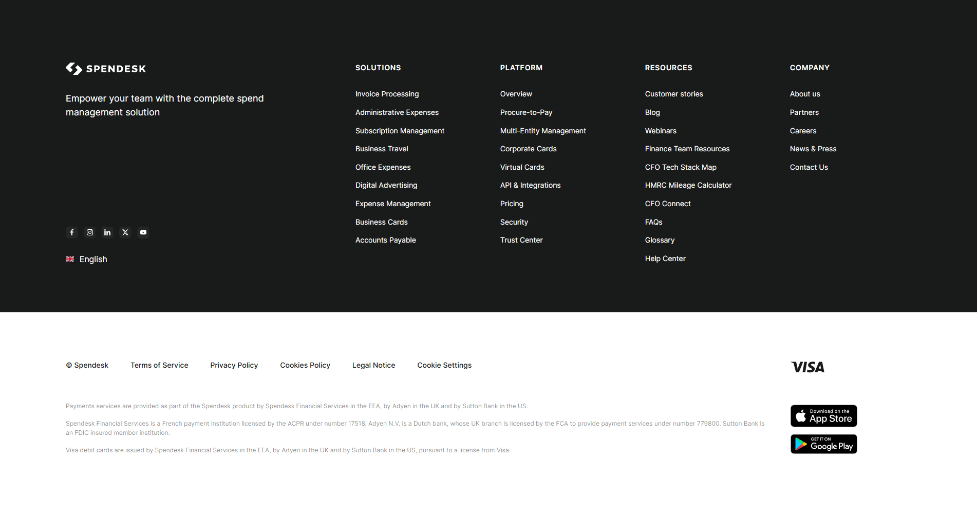 Spendesk Footer