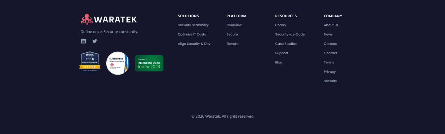 Waratek Footer