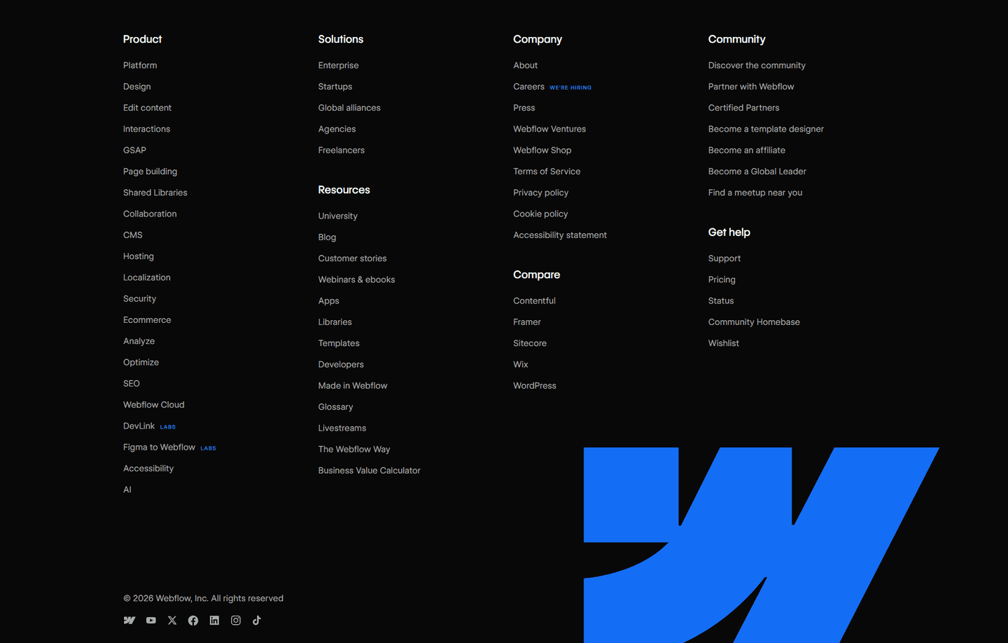 Webflow Footer