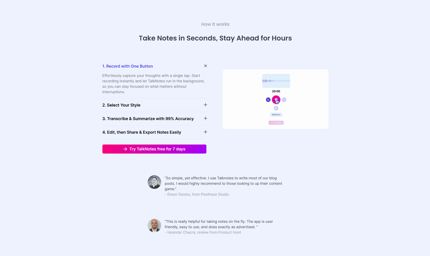 Talknotes How It Works