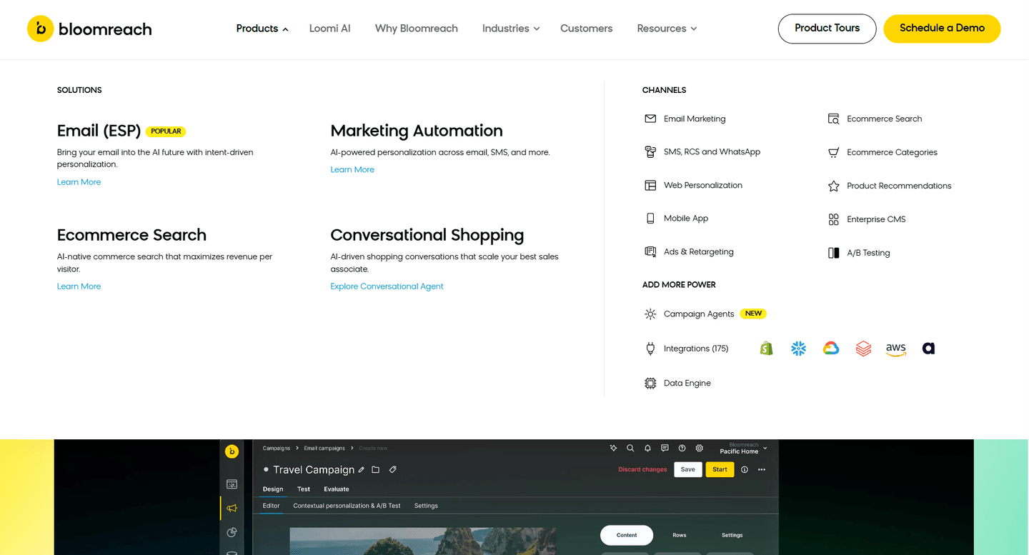 Bloomreach Navbar