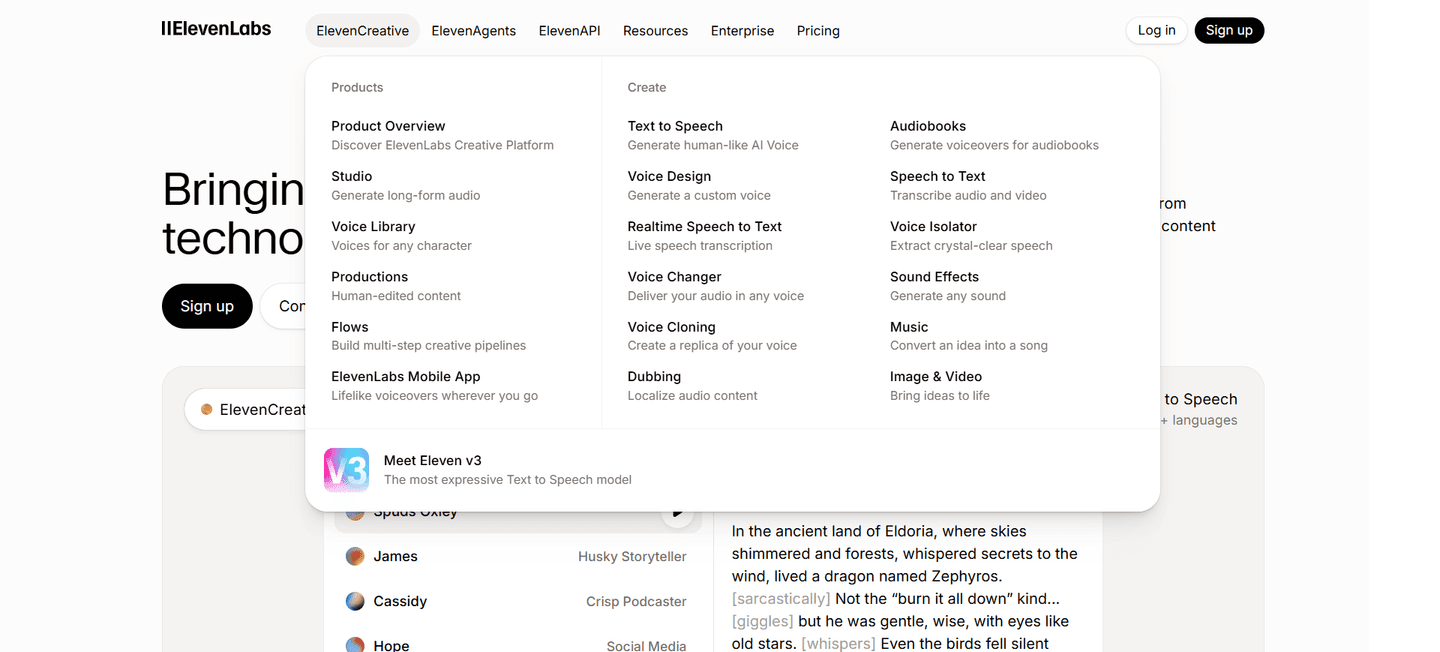 ElevenLabs Navbar