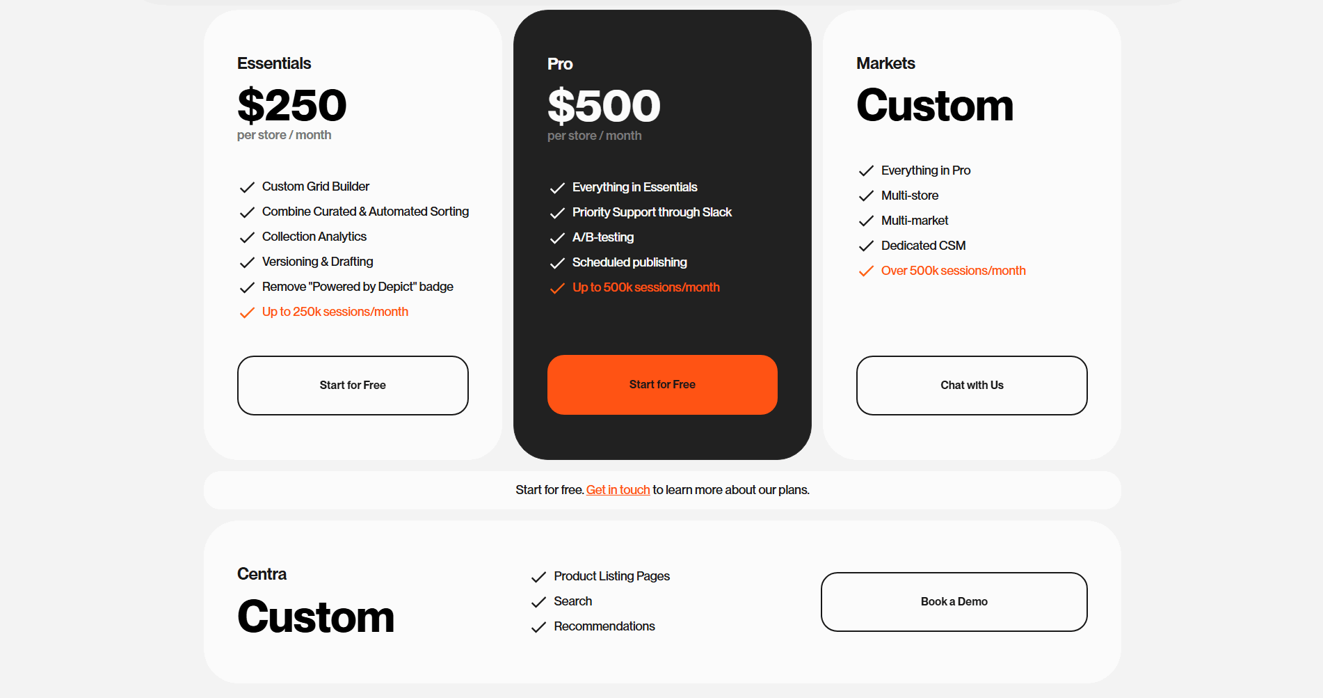Depict Pricing