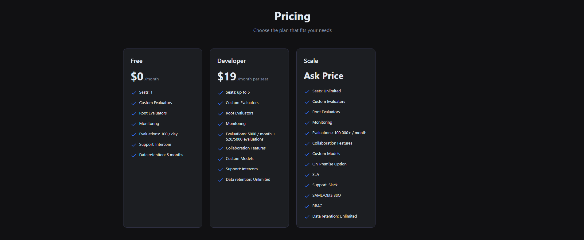 Root Signals Pricing