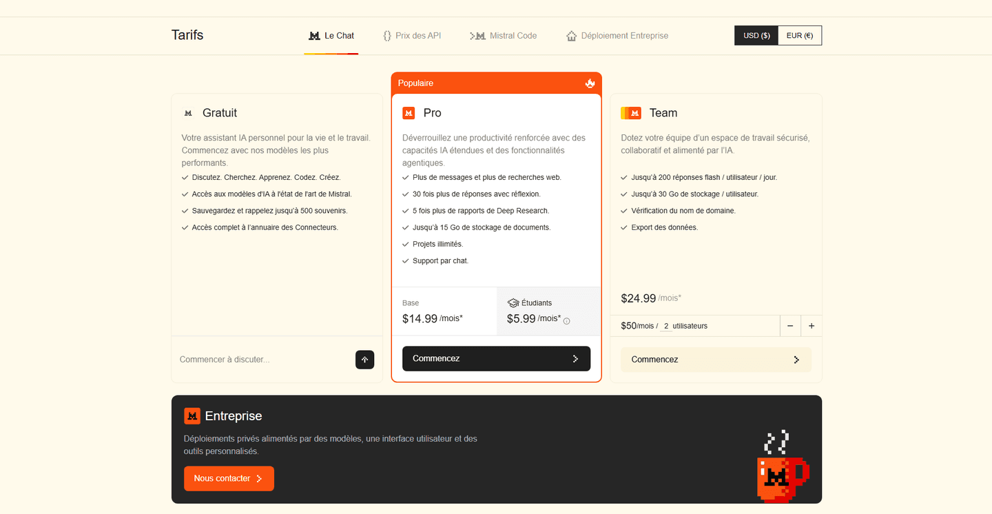 Mistral Pricing