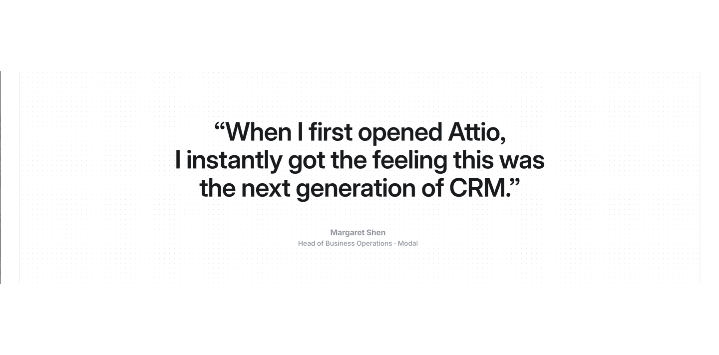 Attio Testimonial