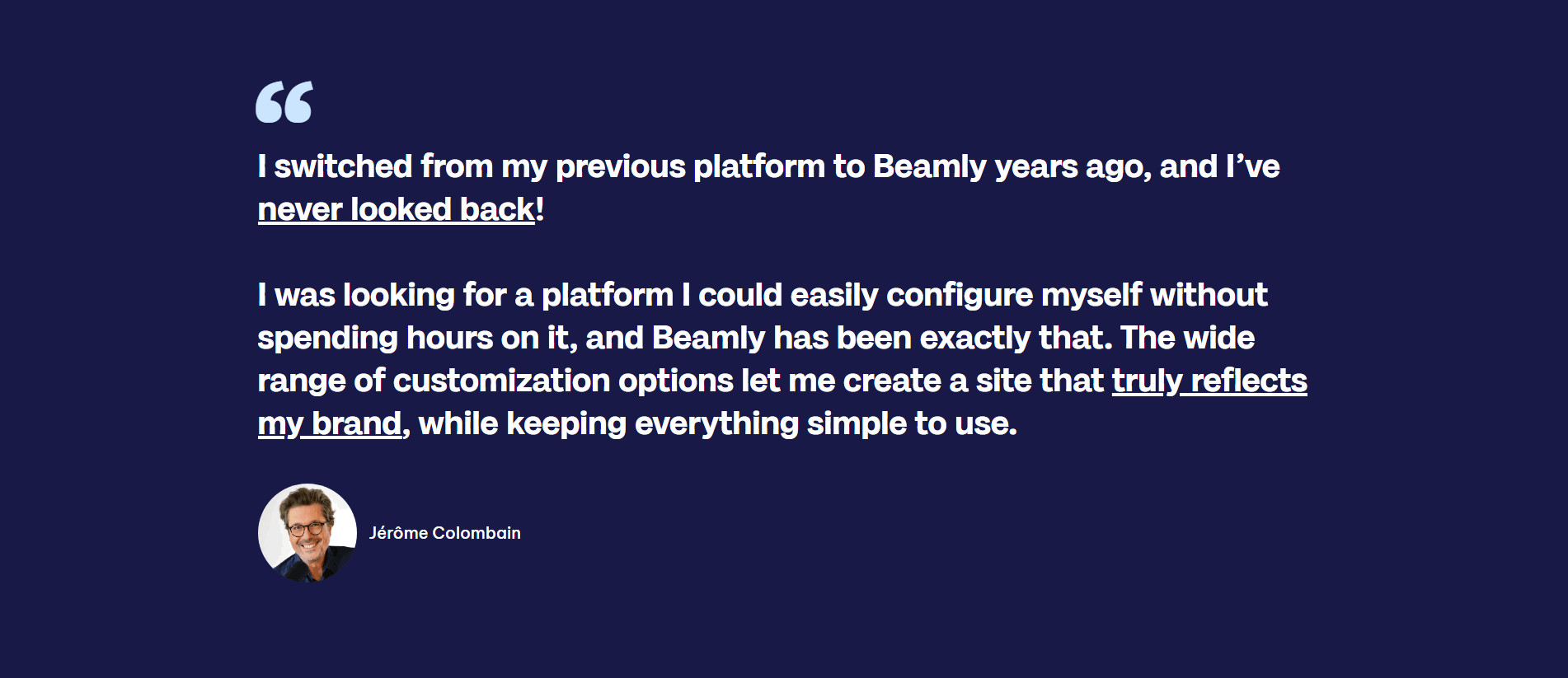 Beamly Testimonial