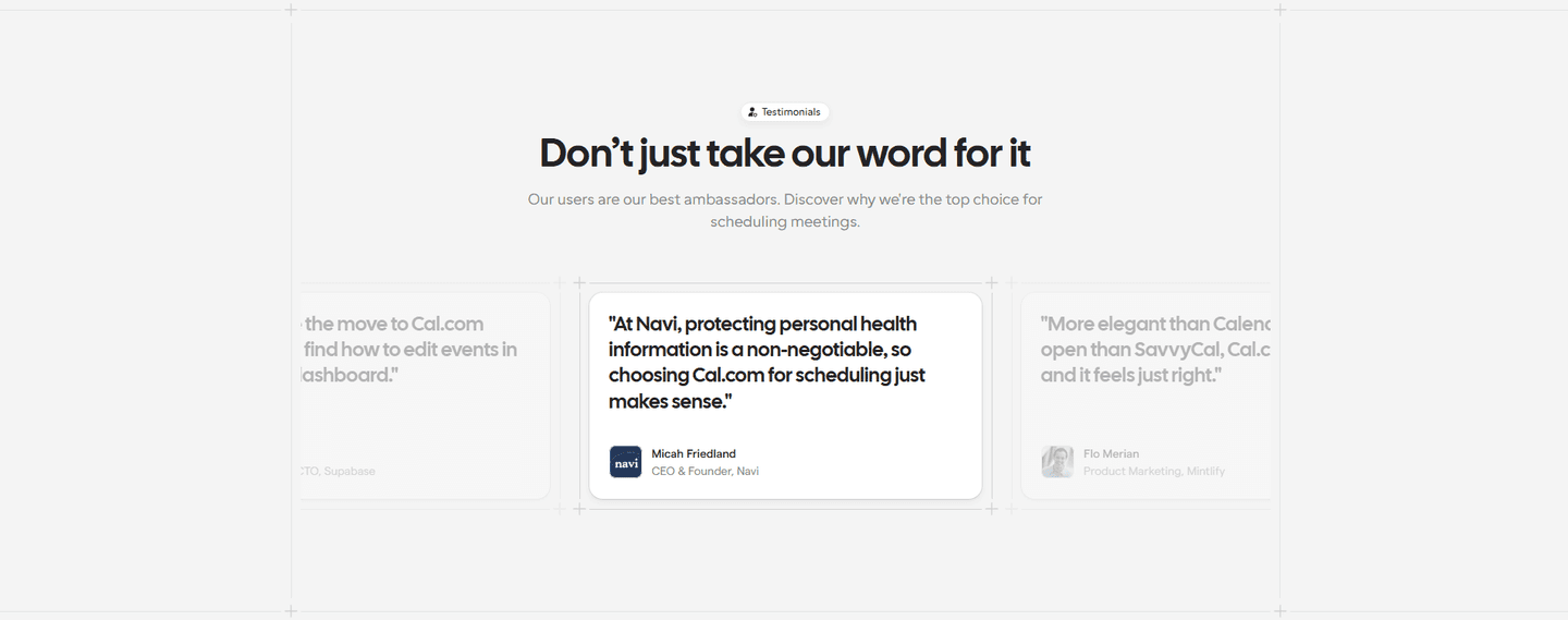 Cal.com Testimonial